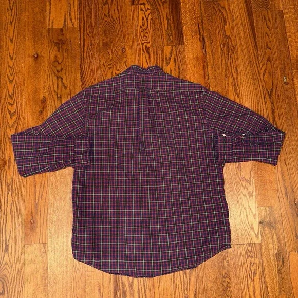 Polo Ralph Lauren Long Sleeve Button Down Oxford Men's XL Red Blue Green Plaid - Picture 3 of 5